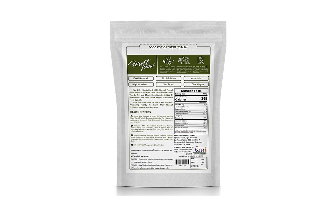 Forest Found Aromatic Fennel Seeds    Pack  400 grams